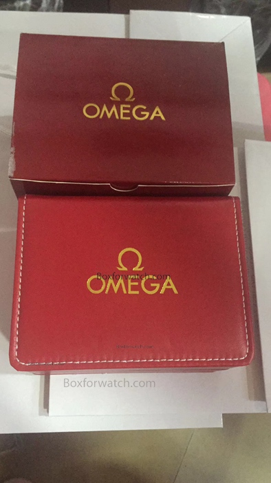 Copy Omega Red Leather Boxes cheap high quality